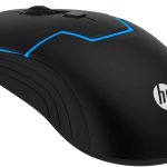 HP M100 USB Wired Gaming Optical Mouse with LED Backlight and Adjustable 1000/1600 DPI Settings, 3 Buttons and Press Life Up to 5 Million Clicks, 1 Year Warranty  Black